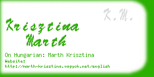 krisztina marth business card